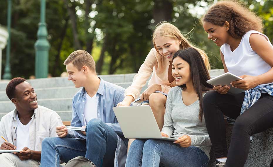 group of young students